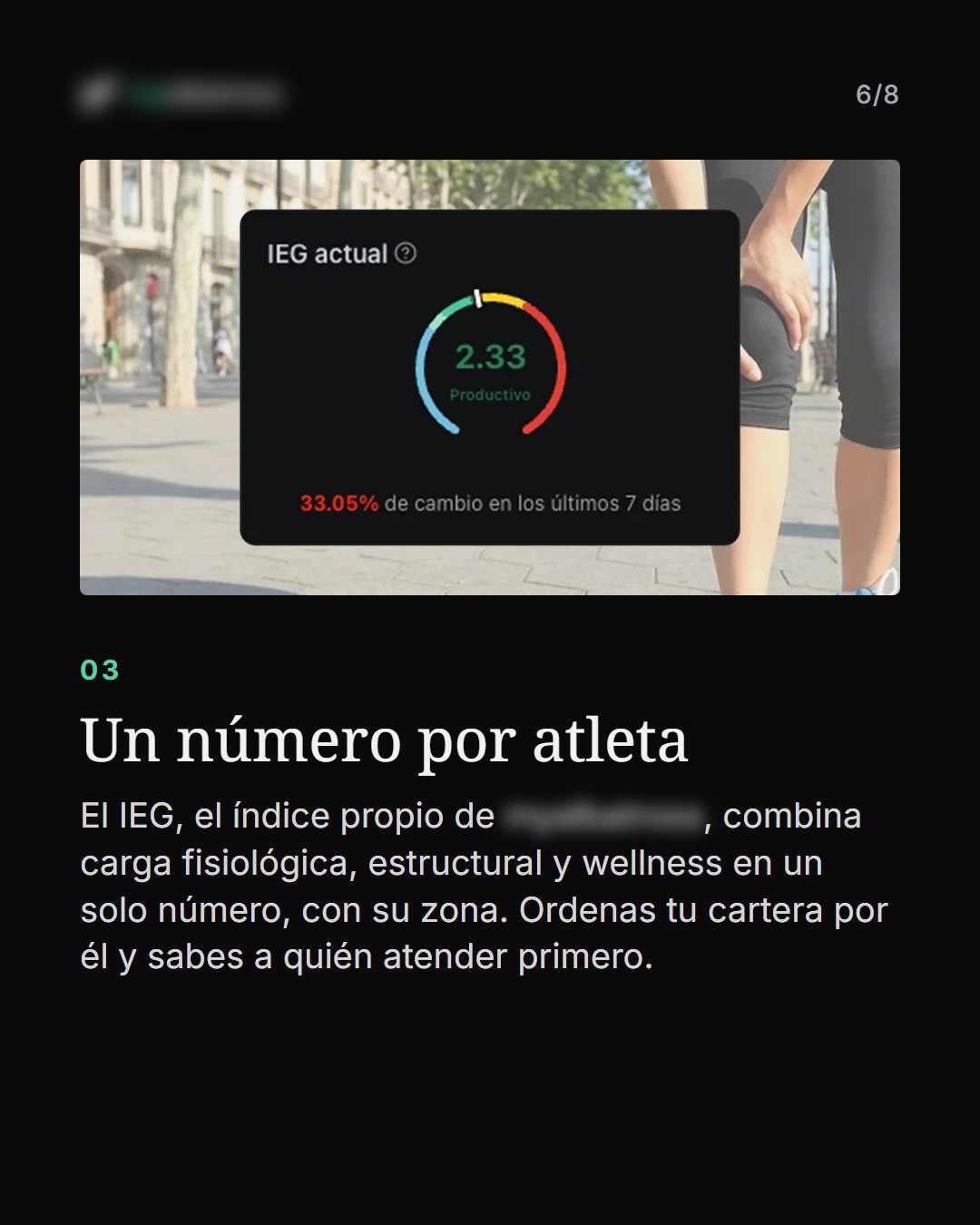 Placa 6 del carrusel: un número por atleta