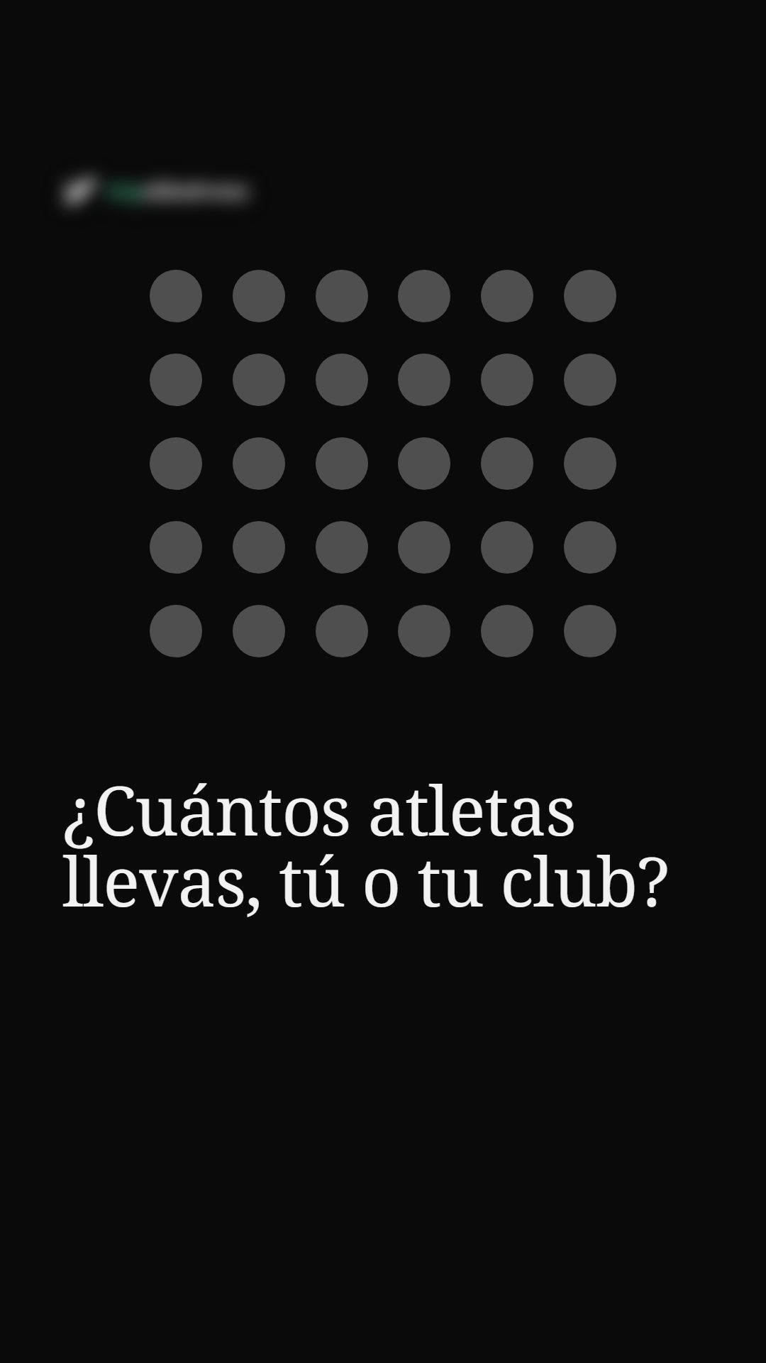 Historia 1: cuántos atletas llevas